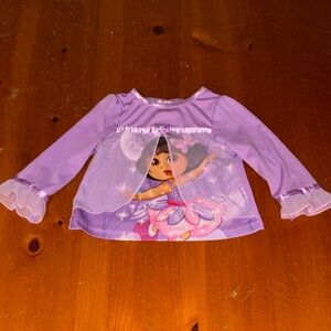 Dora The Explorer Purple Long-Sleeve Pajama Shirt